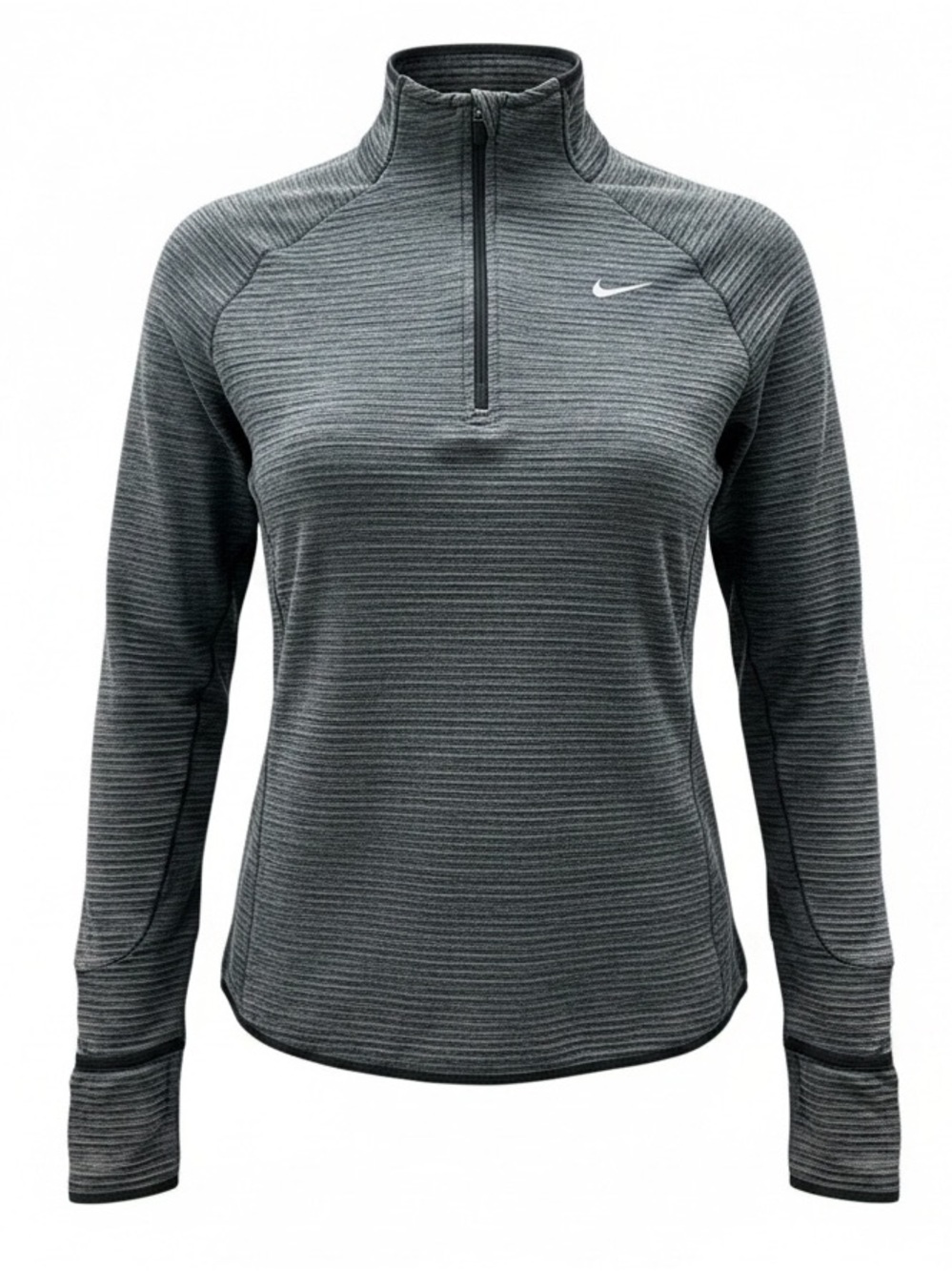 NIKE Dri-Fit gray 1/4 zip pullover mock neck sweathshirt size Small